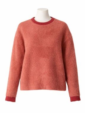 Size S Mango Women’s Fuzzy Knit Sweater Mohair Style Crewneck Cozy Soft